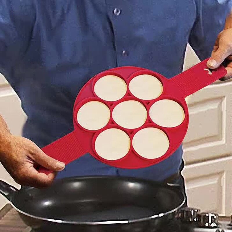 1PC Non Stick Flippin' Pancake Maker Silicone Pancake Snake Cake Molds Flippin Fantastic Easy Pancake Egg Ring Maker OK 0514