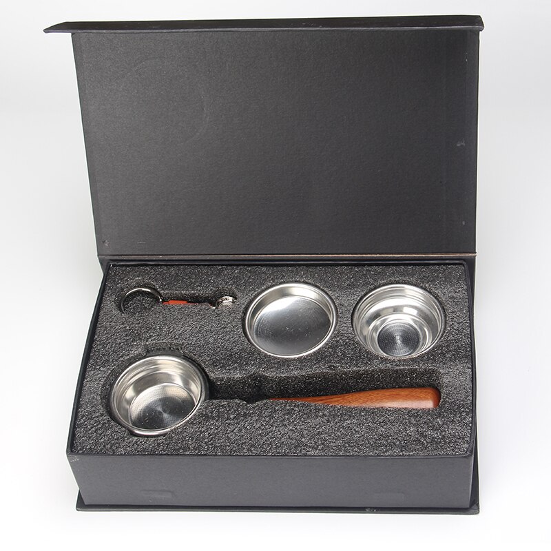 Machine à café expresso professionnelle, filtre sans fond 58MM en acier inoxydable, avec 2 tasses et 1 panier filtrant inclus