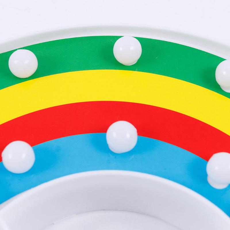 Cute Rainbow LED Night Light Home Kids Bedroom Indoor Lighting Decor Lamp Rainbow Decor Neon Lamps
