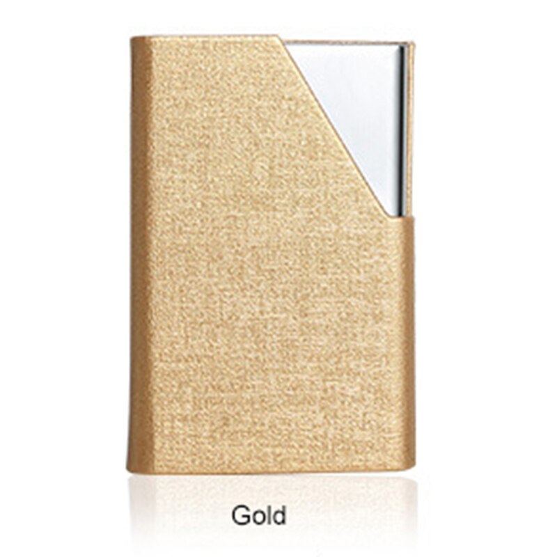 LILY QUEEN Women ID Card Holder Credit Cards Case Metal Stainless Steel Aluminum Alloy: Gold