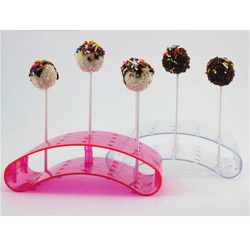 U-vormige 20 Gaten Cake Houder Diy Baking Tool Display Houder Pop Lolly Stand Met Plank Lollipop Stick Bakvormen Keuken acces