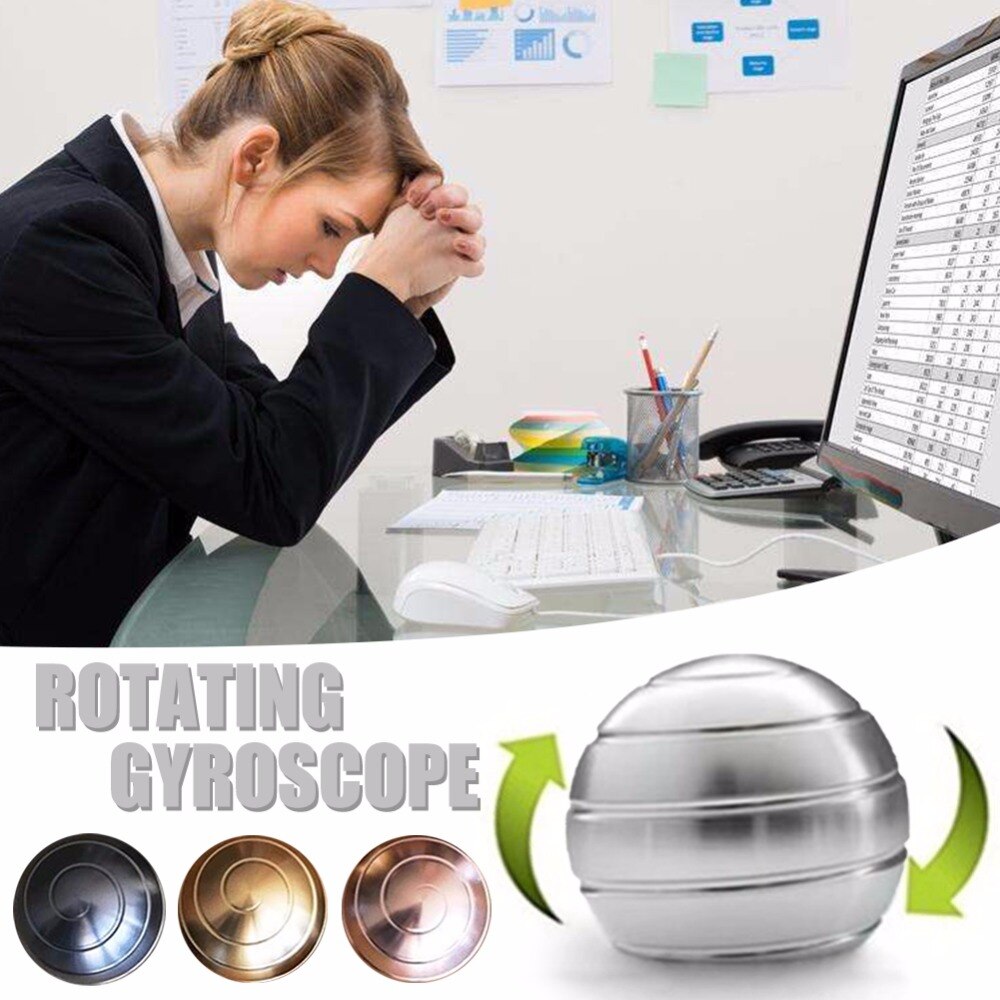 Decompressie Vinger Gyroscoop Draaiende Gyro Sferische Bureau Gyroscoop Bureau Speelgoed Optische Illusie Vloeiende Vinger Speelgoed Voor Volwassen