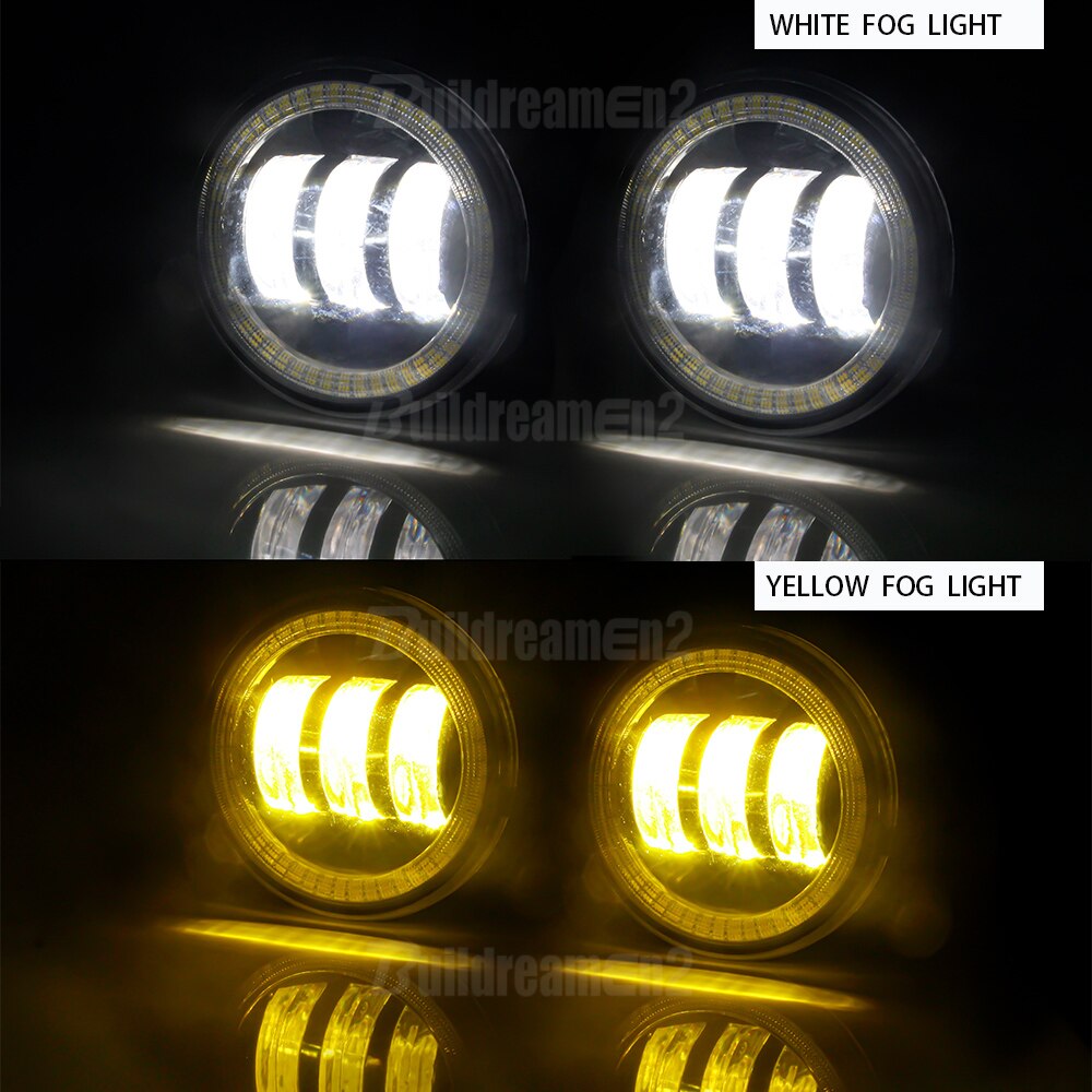 2 Pieces Angel Eye Fog Light For Suzuki Grand Vitara Jimny Swift SX4 Splash Alto Ignis Car LED Lens DRL Fog Daytime Running Lamp