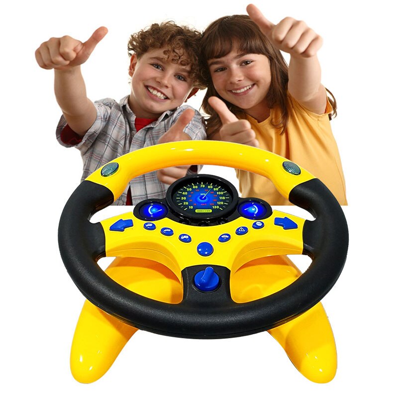 Co-pilot Steering Wheel Simulation Driving Simulation Steering Wheel Early Childhood Education Educational Toys with Base