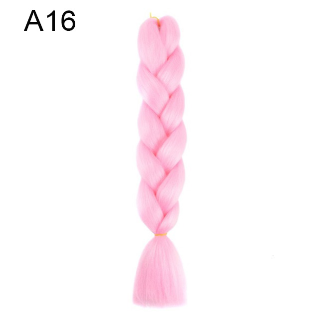 24Inch Synthetic Braiding Hair Extension Ombre Color Rainbow DIY Jumbo Hair Pink Red Blue Hairstyle for Women