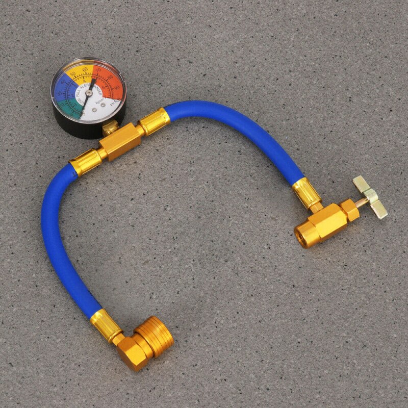 Recharge Measuring Hose Gauge Valve Refrigerant Pipe R134A With Gauge 1/2 Thread Car Auto AC Air Conditioning Gauges
