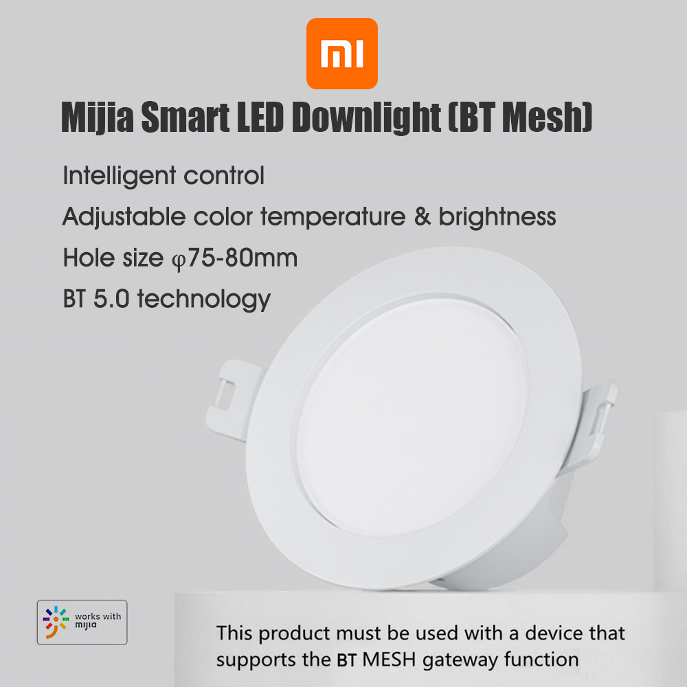 Xiaomi Mijia – spot lumineux Led intelligent, Version maille BT5.0, 4W, 2700-6500K, température de couleur réglable, avec télécommande, nouveauté