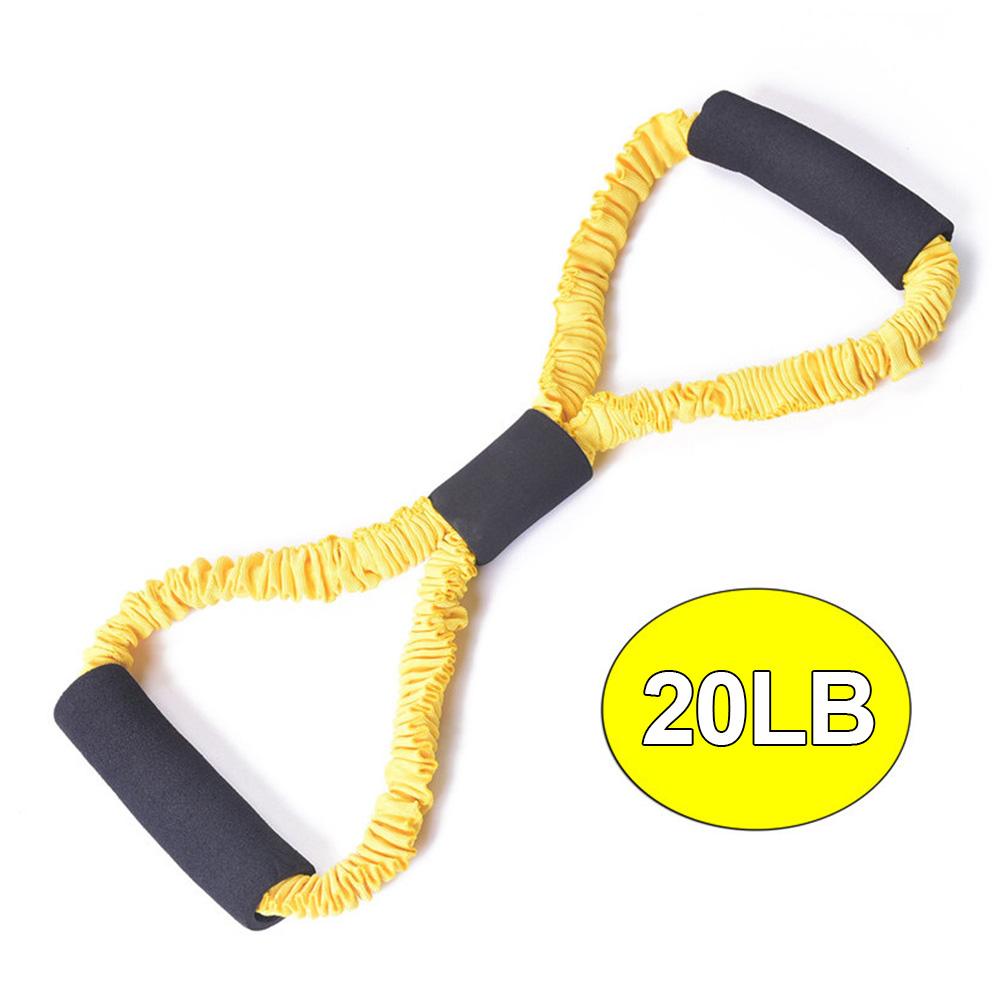 Yoga Resistance Bands Chest Expander Muscle Exerciser 8-Shaped Tensioner For Men Women Chest Expansion Exercise Home Practice: Yellow