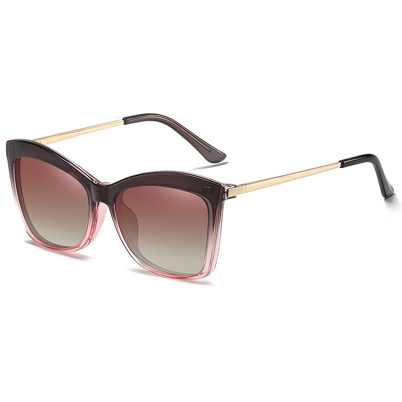 Magnetic Sunglasses Men Polarized Clip On Sunglass Women cat eye Sunglases Ultra-Light Night Vision Glasses: c2