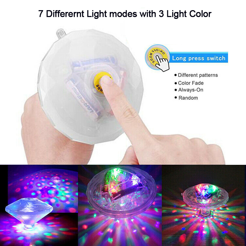 Badekar spa badelampe led undervannslys rgb nedsenkbar flytende bassengdam lampe lumiere disco piscine show dekorasjonslys
