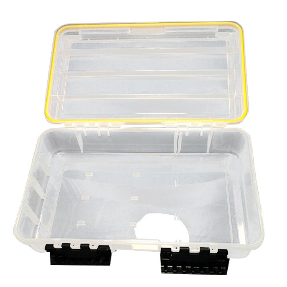 Waterdichte Visgerei Doos Draagbare Grote Capaciteit Vissen Opbergdoos Transparante Vis Haak Lokken Nep Organizer Accessoires: Large