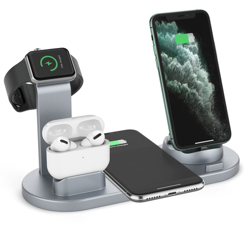 3 In 1 Schnelle Drahtlose Ladegerät Induktion Ladestation für IPhone Huawei Xiaomi Samsung Lade Dock Station für Apple Uhr