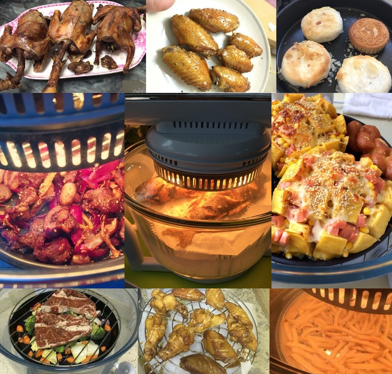 Air Fryer 12L Visual Grilled Chicken Wings French Fries Sweet Potatoes Smoke-free Convection Oven Electric Fryer