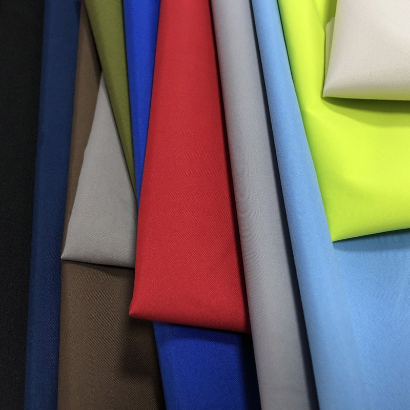 Poly pêche velours Pu blanc enduit matériel de vêtement pour l'extérieur, tissu imperméable pour vêtements d'alpinisme taille 1*1.5m