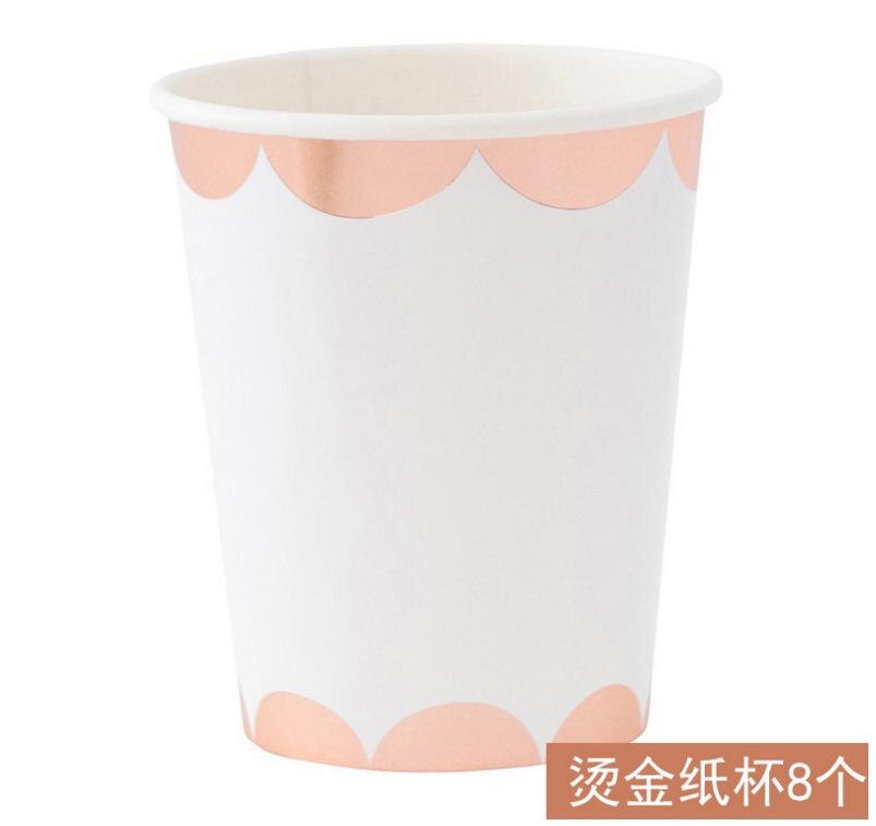 A Variety Of Styles 100% Paper Materials Disposable Tableware Paper Cup Tableware Supplies: Purple