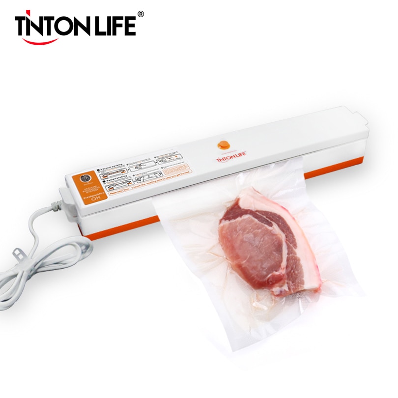 TINTON LEVEN 220 v/110 v Huishoudelijke Food Vacuum Sealer Verpakking Machine Film Sealer Vacuüm Verpakker Inclusief 15 stks tassen