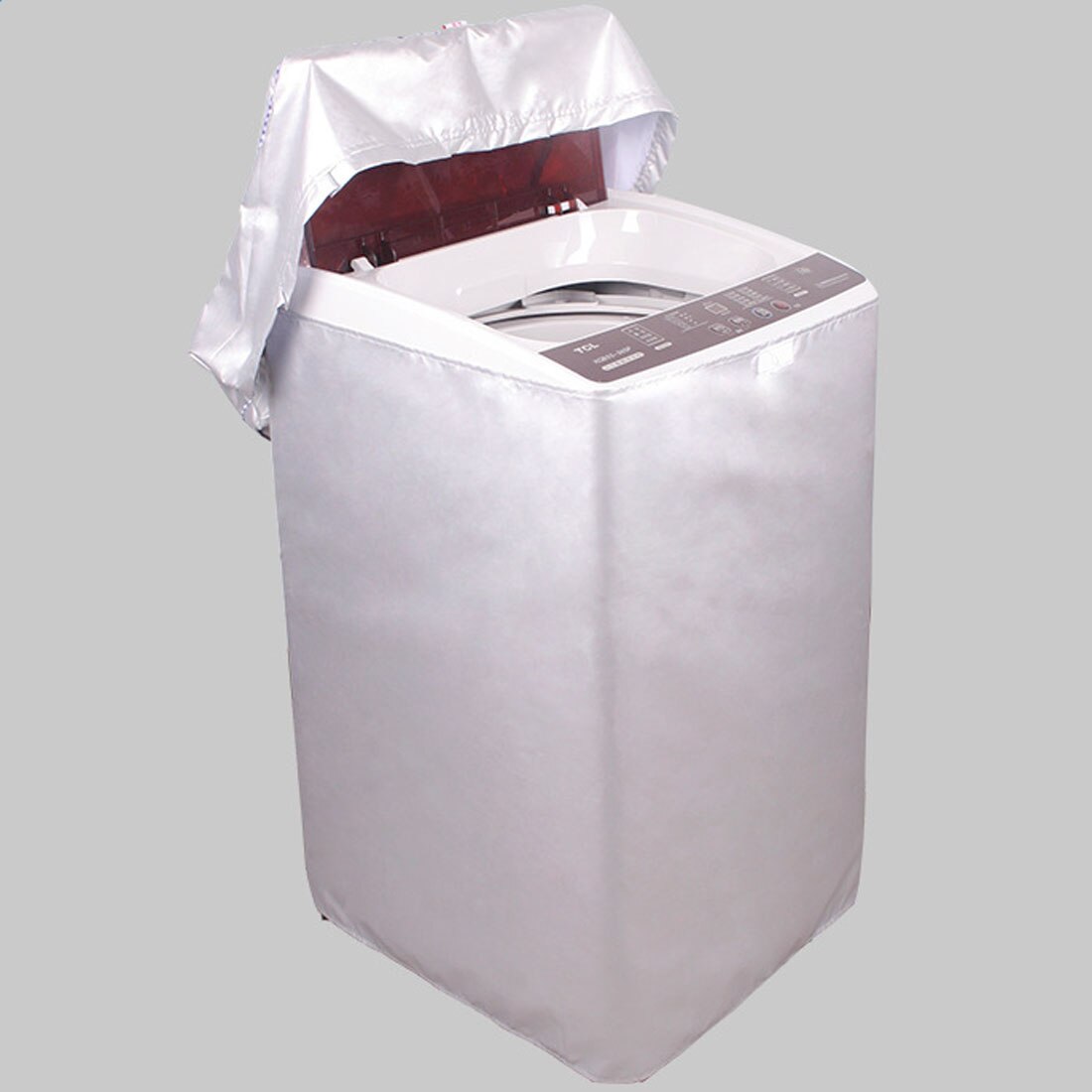 Hjem vandtæt materiale top loading vaskemaskine tørretumbler vaskemaskine anti-støvdæksel beskytter med stof lynlås: Xl