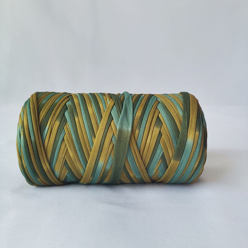 Tshirt Katoen Regenboog Garen Voor Breien Diy Zachte Wol Gehaakte Tas String Sectie Geverfd Gekleurde Weven Draad Puffy Chunky 300G: 17