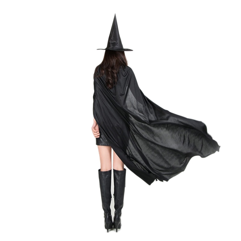 Sombreros de bruja negra máscara de mago sombrero de sombreros Cosplay de Halloween vestido de fantasía decoración sombrero de copa navidad