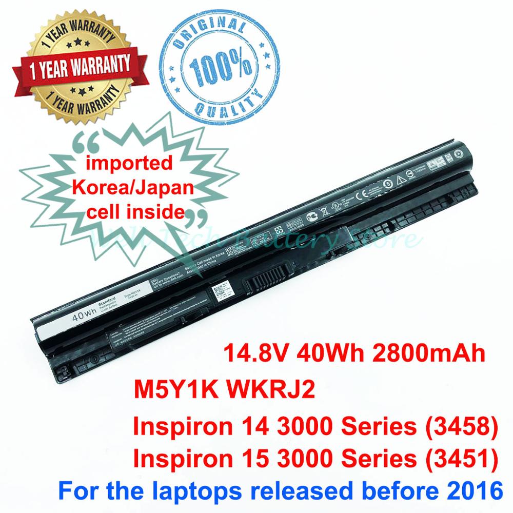 Original 14.8V 40Wh Laptop Battery K185W M5Y1K For DELL Inspiron 15 3000 3451 5451 5555 5558 5758 Vostro 3458 3558 GXVJ3 HD4J0
