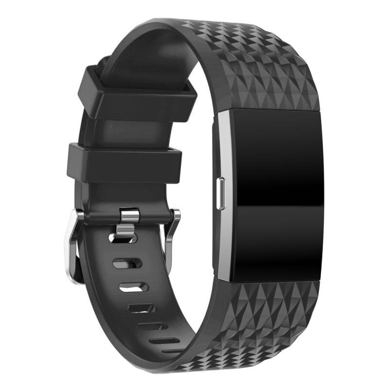 Youth 3D Texture Silicone Strap for Fitbit Charge 2 Smart Watch Strap Buckle Watchband Wrist Band Bracelet Clock Accessorie TSFH