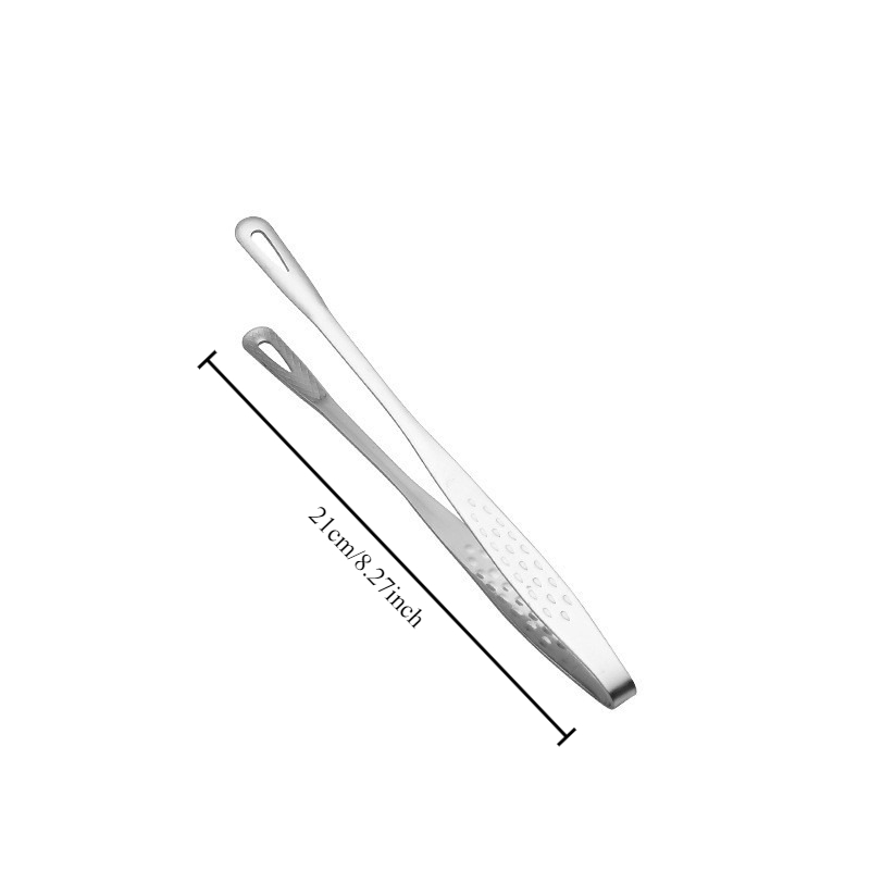 Küchenzange, Edelstahl, Grillzange, Clip, BBQ, Grill, Fleischzange, Kochpinzette für Lebensmittel, Utensilien, Küchenzubehör: Silber