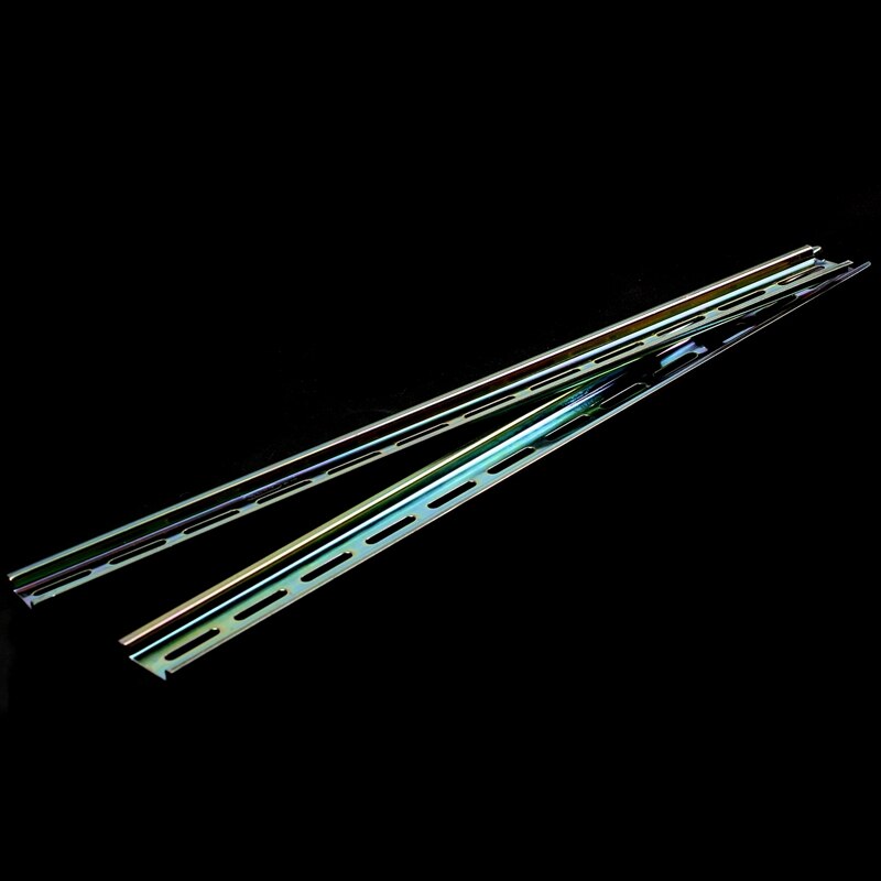 2pcs Slotted Metal 35mm DIN Mounting Rail 40cm Long for AC Contactor