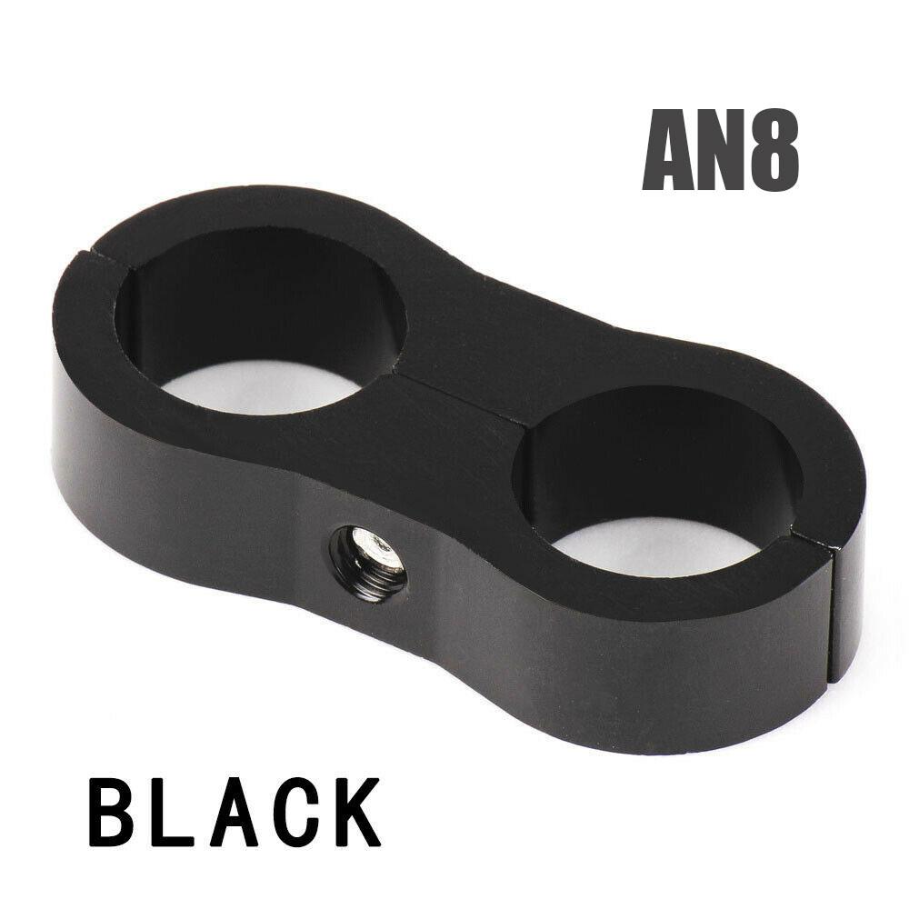1pc an4/an6/an8/an10 slange separator klemmefitting gas/olie/brændstofledning slange endefitting;: An8 sorte