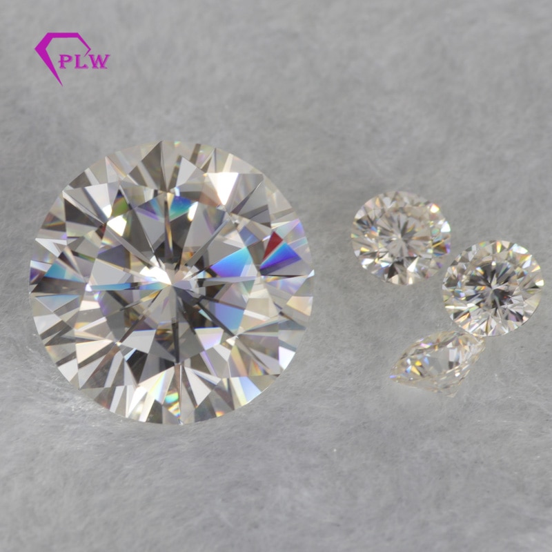 Gemas certificadas 1 ct ij cor 6.5mm amarelado excelente brilhante corte vvs redondo moissanite para ouro prata jóias dianond anel