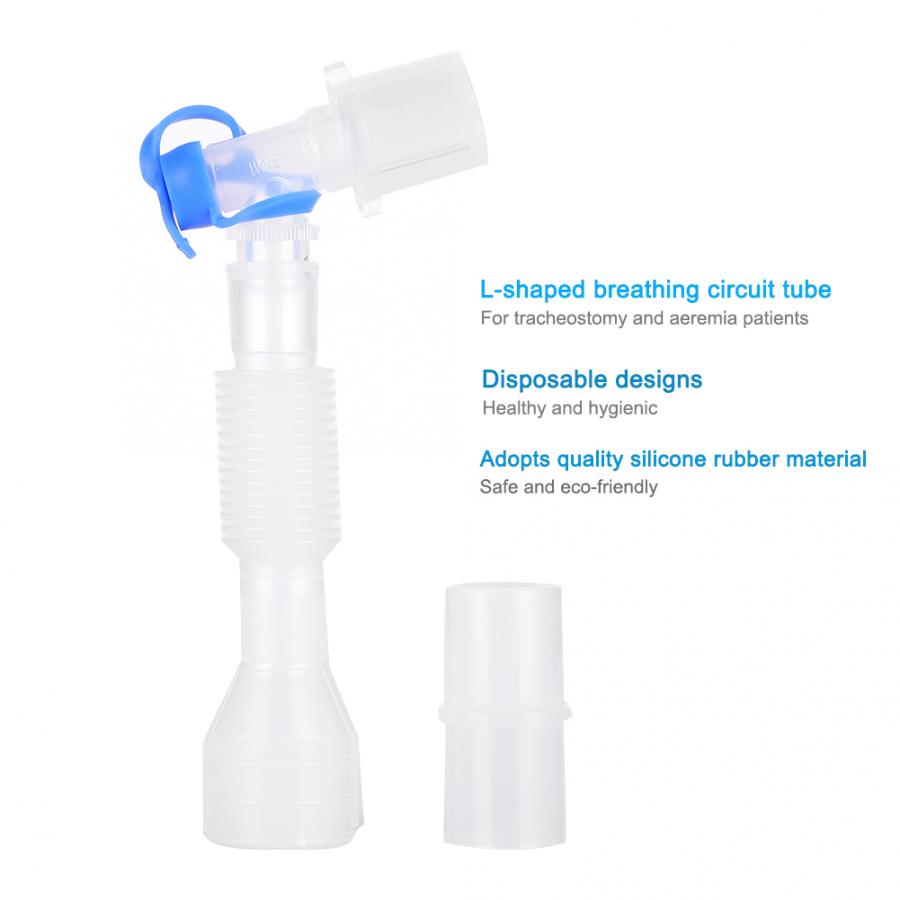 L Shaped Connector Disposable Retractable Ventilator Plateau Valve Circuit Extension Tube for Ventilator Accessories