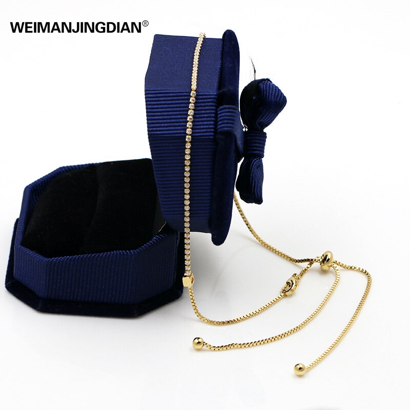 Exquisite Round Cubic Zirconia Choker Necklace Adjustable in White Gold or Yellow Gold Colors