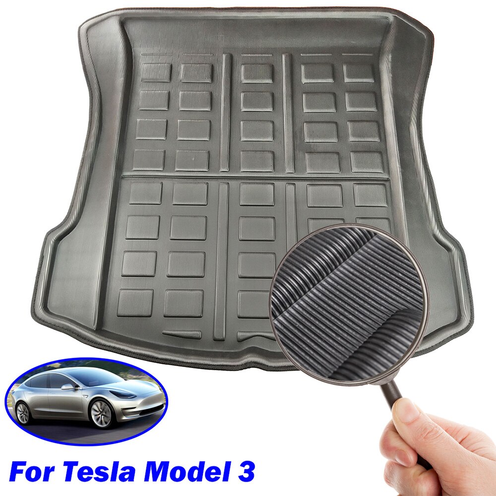 For Tesla Model 3 BlueStar Rear Cargo Liner Boot Tray Trunk Mat Luggage FLoor Carpet Tray Waterproof All Weather