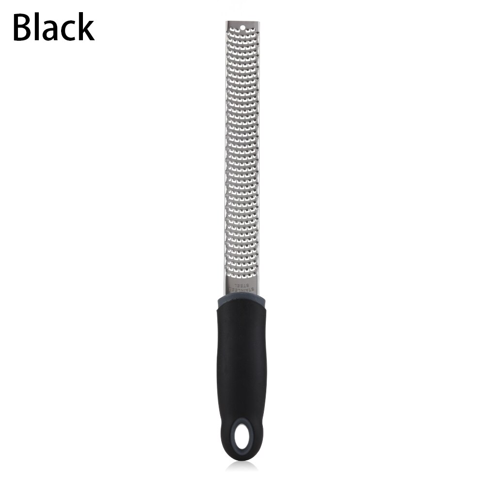 1pc microplane kaasraspen roestvrij staal citrus citroenrasp kaasrasp fruit groenteschiller keukengadgets: Zwart