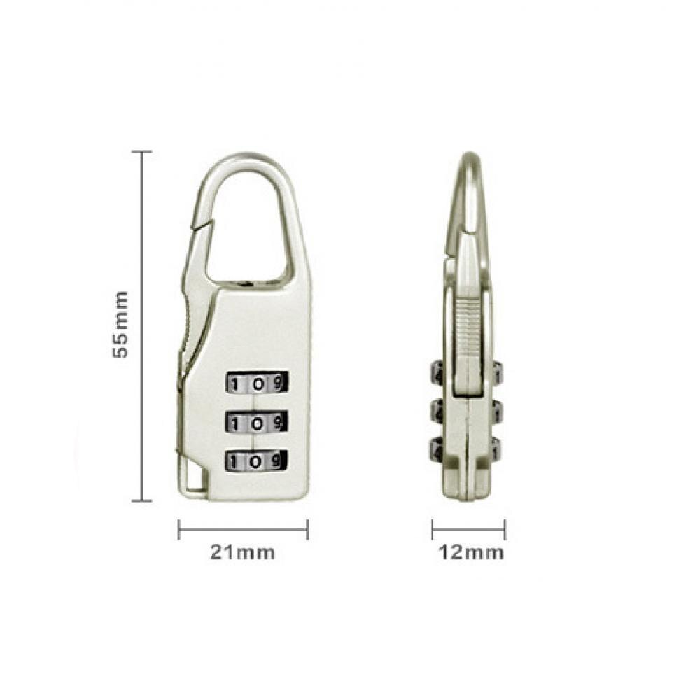 Mini Travel Luggage Lock Safty Suitcase Security Anti Theft Metal Password Padlock 3 Digit Combination Bag Parts &amp; Accessories