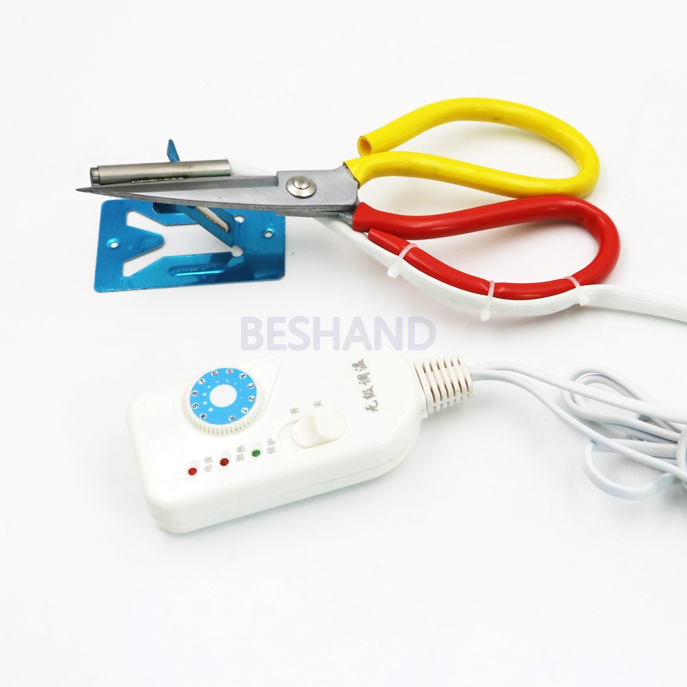 Tijeras eléctricas de calor de 220V, cortador térmico para tela, cuerda, cinta, correas, corte de tela, artesanía, juego de herramientas DIY: Default Title