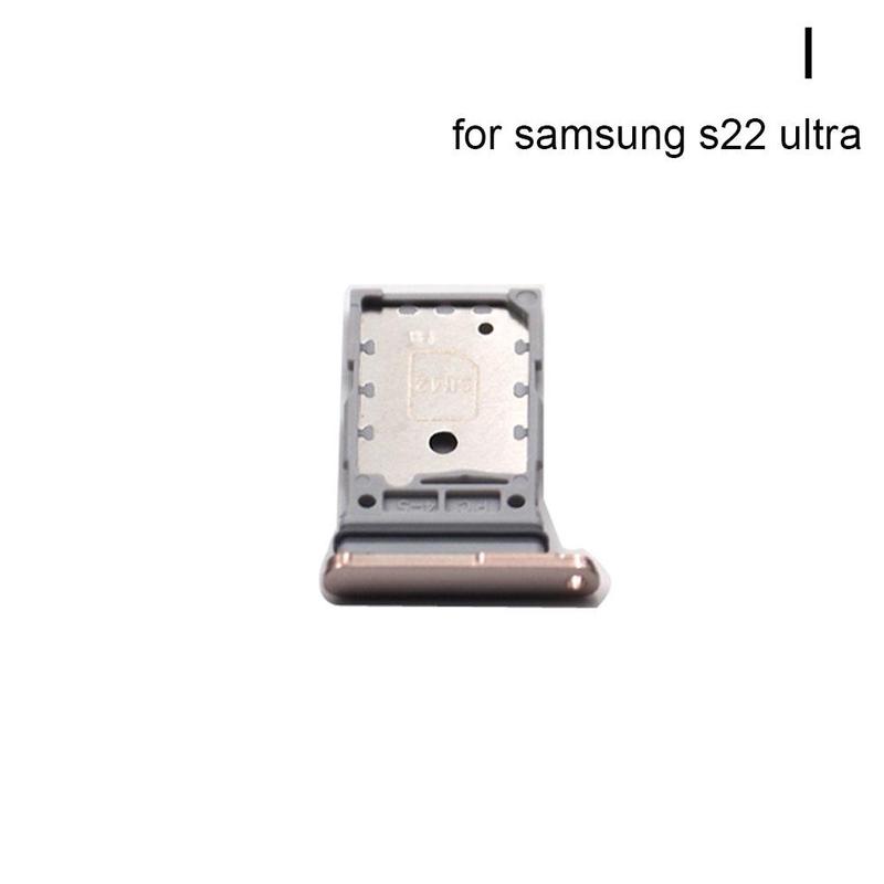 Sd Sim Card Trays Voor Samsung Galaxy S22 Serie Mini Telefoon Kaarthouder Sim Chip Reader Card Slot Houder Lade zilver Zwart Q5S2: S22 Ultra RED