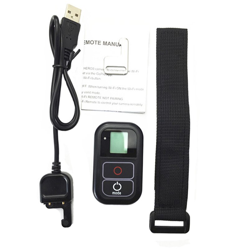 Go Pro WiFi Remote Control+Charger Cable Wrist Strap Waterproof GoPro Remote Case for Hero 8 7 6 5 Black 4 session 3+Accessory