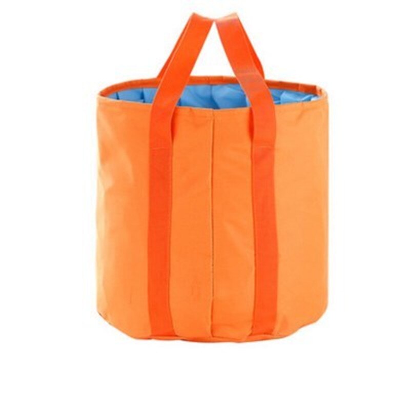 Portable Surfing Bag Outdoor Travel Folding Bucket Camping Washbasin Basin Bucket Bowl Washing Bag Water Bucket Bag 25L: Orange