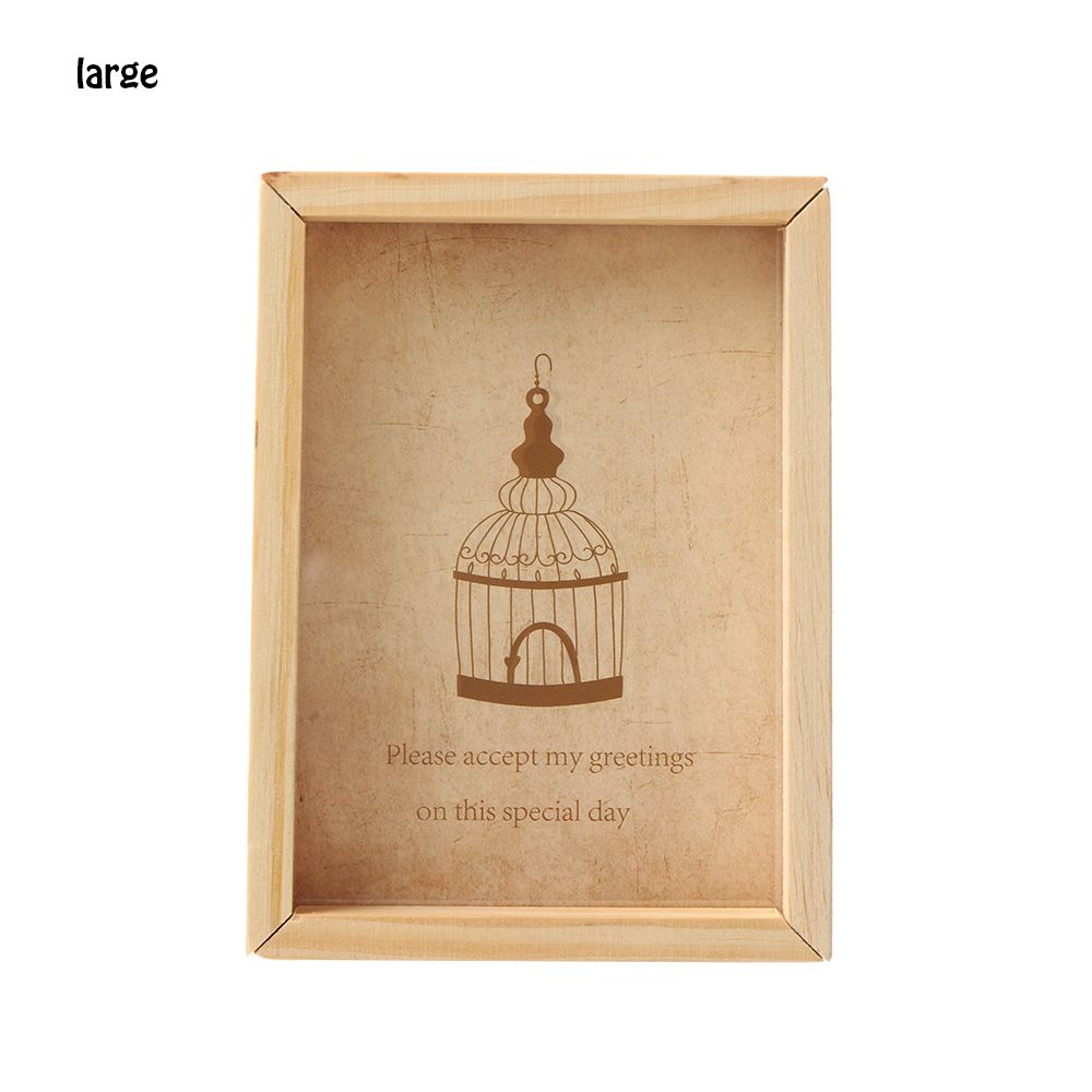3 Maten Houten Fotolijst Houten Wanddecoratie Kinderen Schilderen Display Box Diy Handgemaakte Fotolijst Home Decor: 15.8X11.2cm
