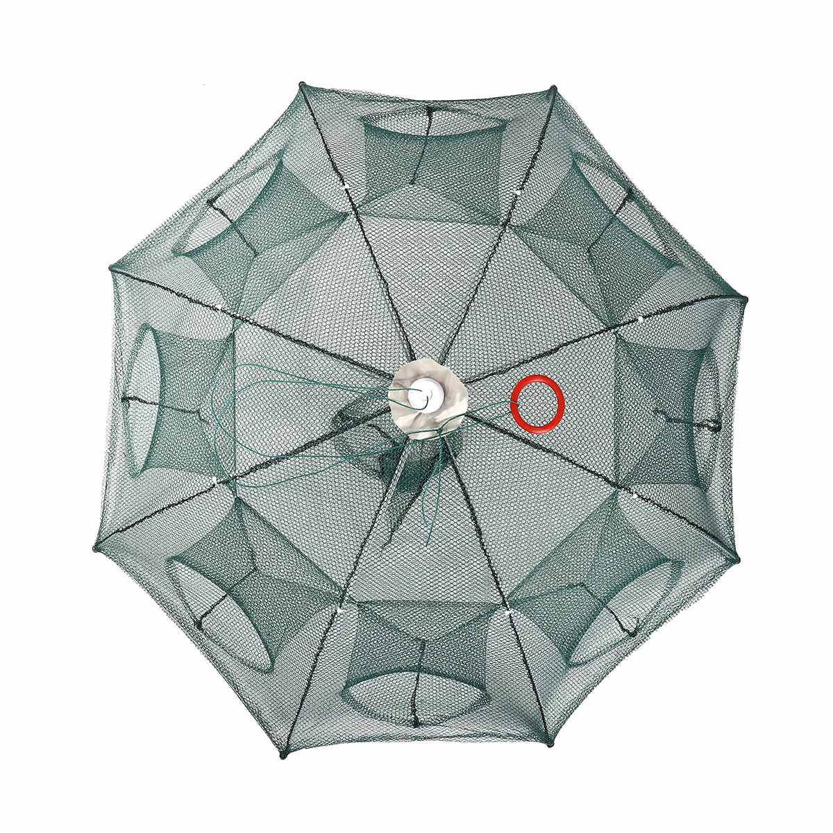 4-20 Holes Automatic Fishing Net Shrimp Cage Folded Fish Network Casting Nets Crayfish Shrimp Catcher Tank Trap Cages Mesh: 8 Holes