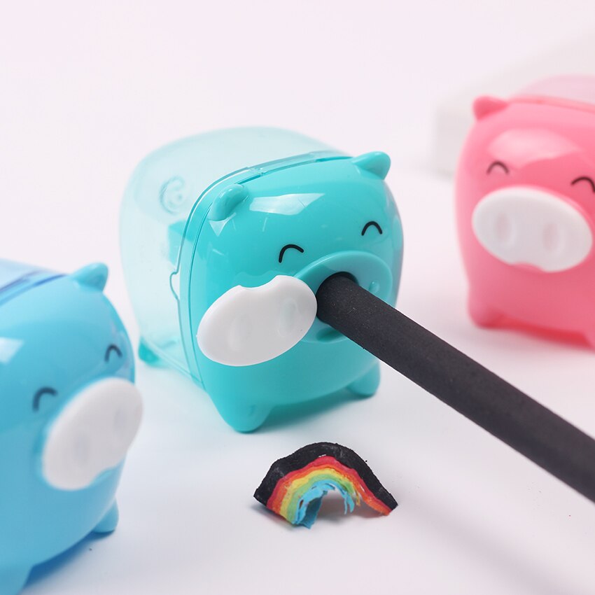 Sacapuntas de plástico Kawaii de color caramelo para niños, sacapuntas coreano para útiles escolares para niños, papelería, 1 ud.