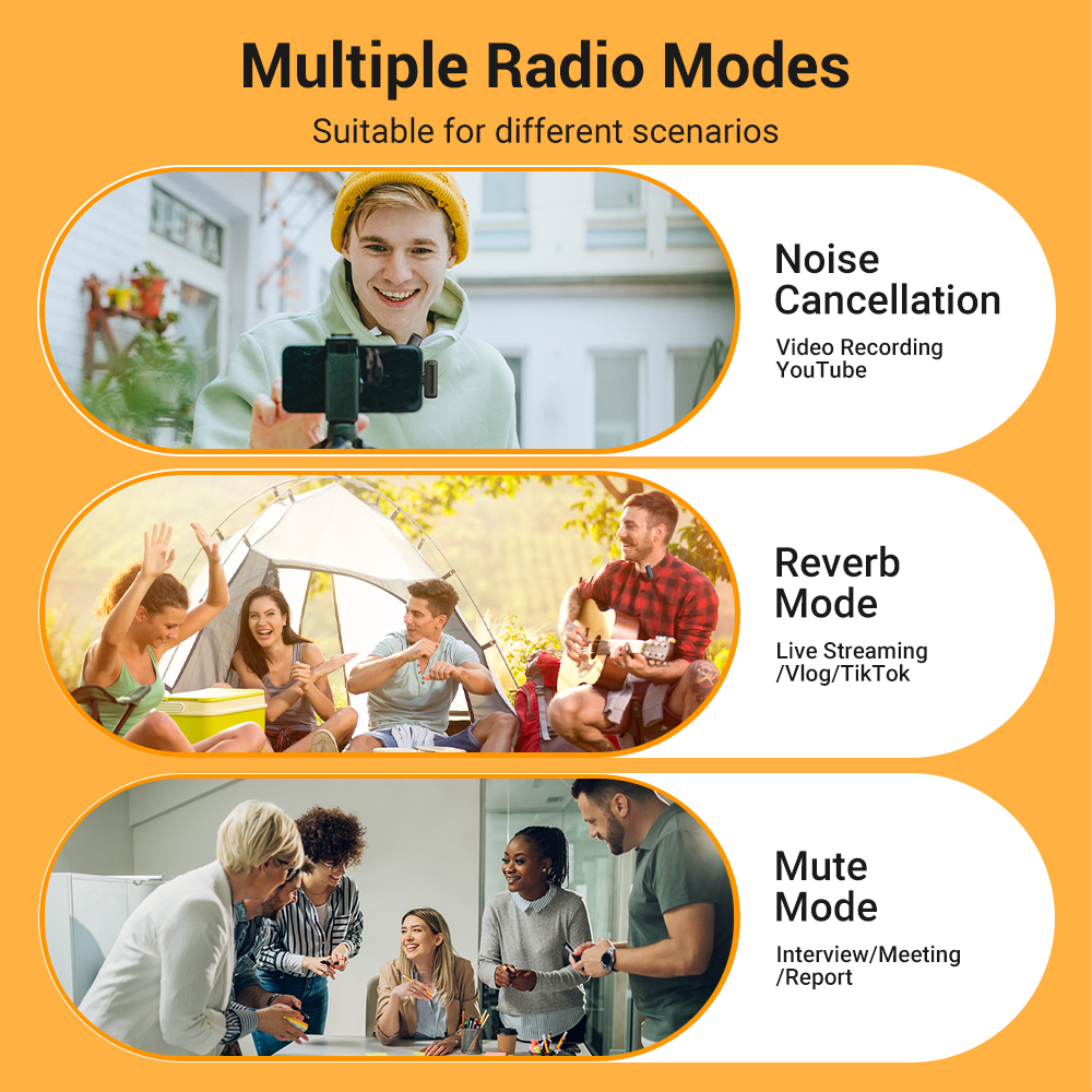 Basix 2,4 G kabelloses Stereo-Lavalier-Mikrofon mit Ladeetui für Live-Interview Outdoor Mini Noise Cancelling Ansteckmikrofon