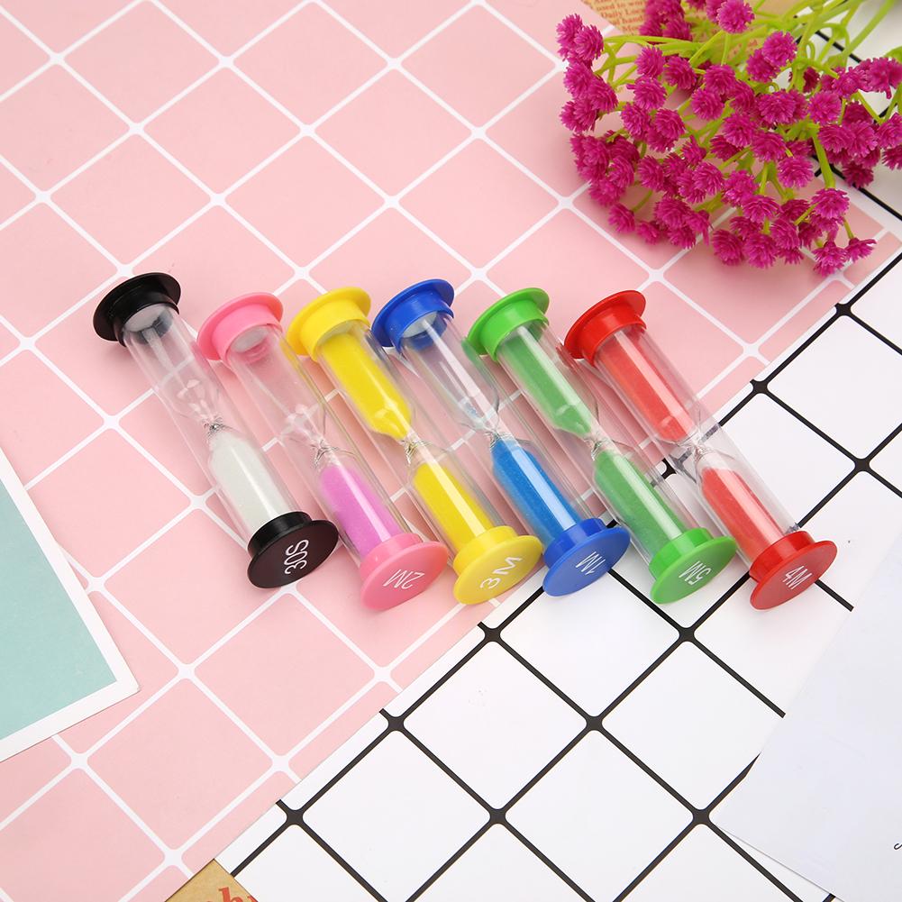 6pcs 30s/1min/2min/3min/4min/5min Hourglass Kids Toys Sand Clock Timer Kids Toys Sand Clock Timer Decorations