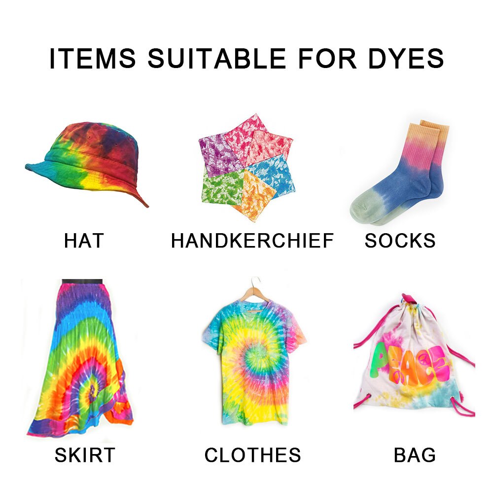 24 Colors Tie Dye Kit Non-toxic DIY Garment Graffiti Fabric Textile Paint Colorful Clothing Tie Dye Kit Pigment Set Home Decor