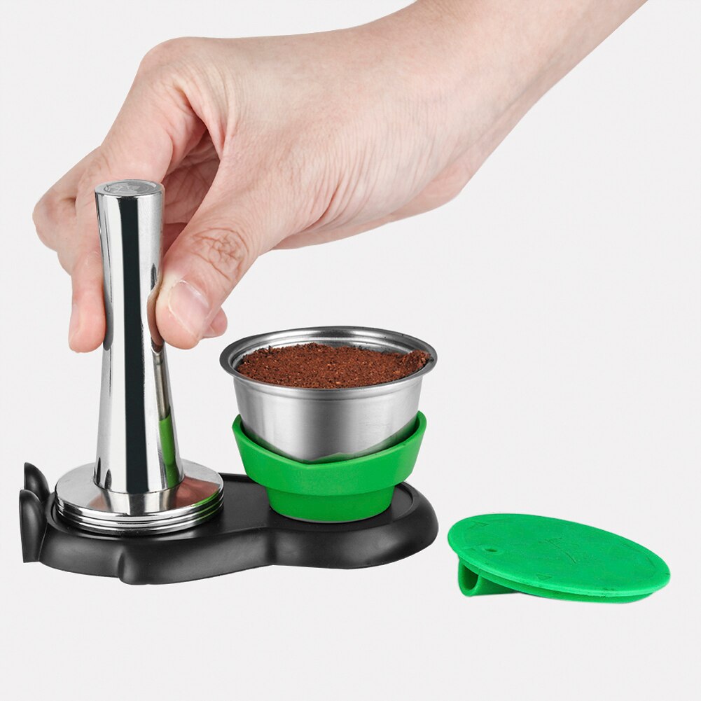 Stainless Steel Capsule Hammer Capsule Base Set Coffee Capsule Coffee Machine Accessory Reusable Simple Safe Convenient