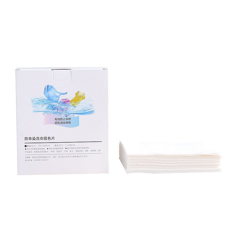 Papel de lavandería con absorción de Color, hoja que previene las manchas, uso en lavadora, previene el teñido mezclado, 24 Uds.