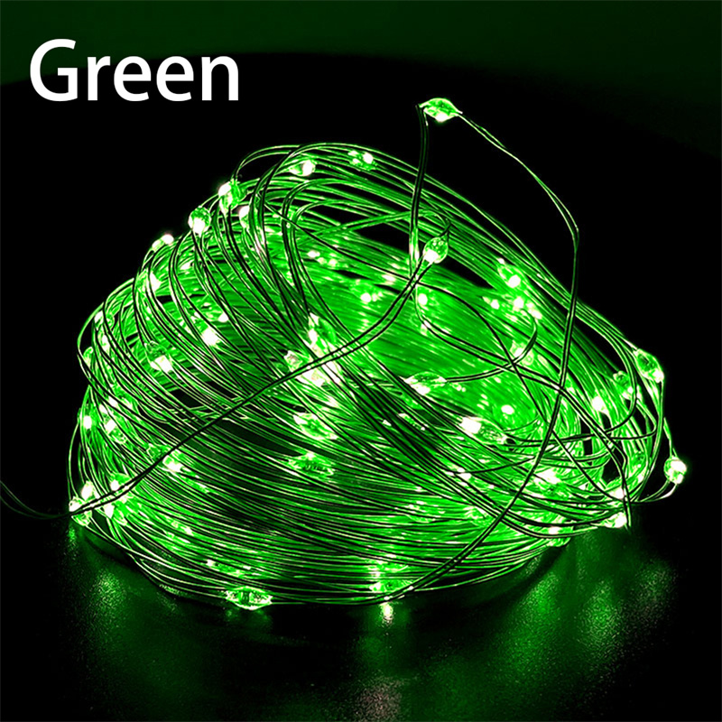 Guirnalda de luces LED de 20M con alambre de cobre, guirnalda USB, cuerdas de iluminación de hadas para vacaciones, Navidad, decoración para de boda