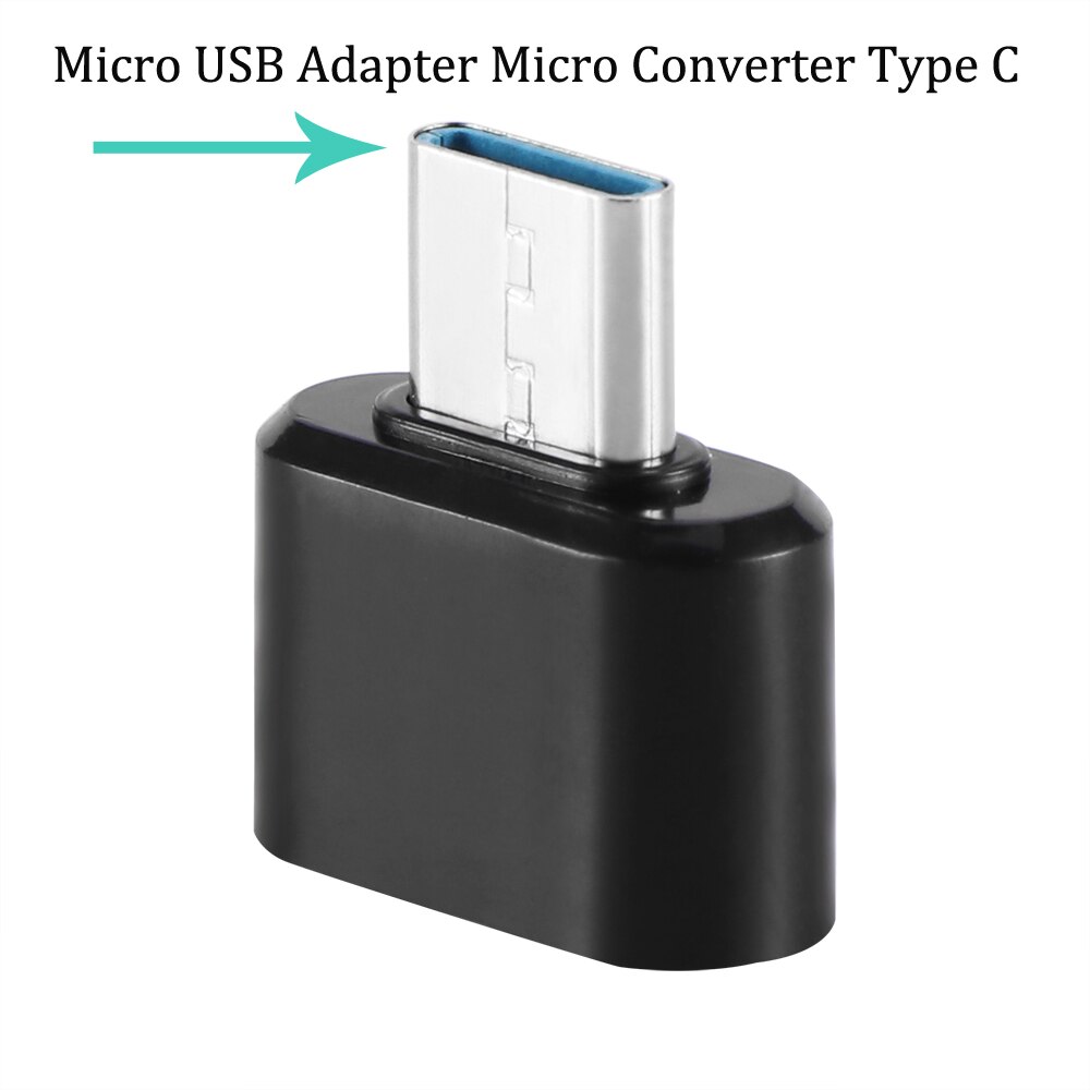 Mini Otg Kabel Usb Otg Adapter Micro Vrouwelijke Converter Type C Adapter Micro Usb Naar Usb Converter Voor Tablet pc Android: Type-c black