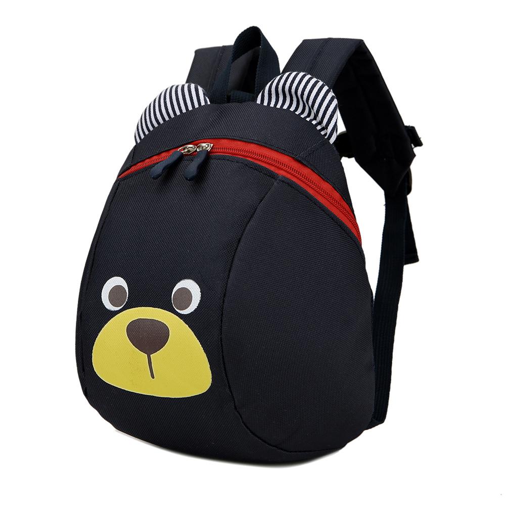 Cartoon Children Cute Backpack Children Student School Bag Anti-lost Backpacks With Traction Rope Bags Bag For Girls Boys: Dark Blue