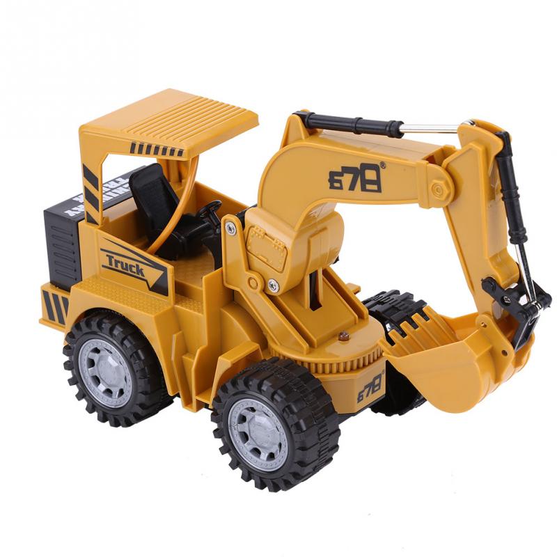 1:24 5 Kanaals Rc Tractor Graver Afstandsbediening Graafmachine Bouw Truck Speelgoed Voor Jongens: Default Title